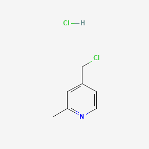 4-(Chloromethyl)-2-methylpyridine hydrochloride chemical structure (CAS 847610-87-1)