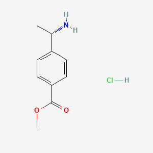 (S)-Methyl 4-(1-aminoethyl)benzoate hydrochloride chemical structure (CAS 847728-91-0)
