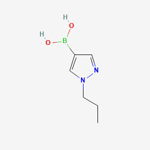 (1-Propyl-1H-pyrazol-4-yl)boronic acid chemical structure (CAS 847818-57-9)