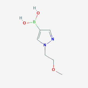 (1-(2-Methoxyethyl)-1H-pyrazol-4-yl)boronic acid chemical structure (CAS 847818-59-1)