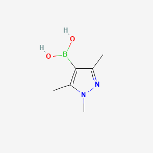 (1,3,5-Trimethyl-1H-pyrazol-4-yl)boronic acid chemical structure (CAS 847818-62-6)