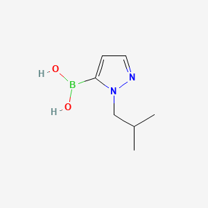 (1-Isobutyl-1H-pyrazol-5-yl)boronic acid chemical structure (CAS 847818-64-8)
