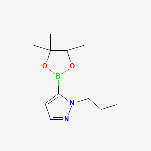1-Propyl-5-(4,4,5,5-tetramethyl-1,3,2-dioxaborolan-2-yl)-1H-pyrazole chemical structure (CAS 847818-76-2)