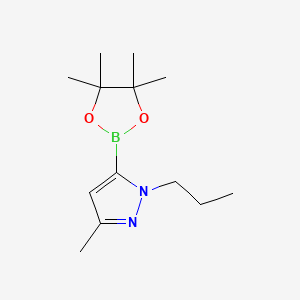 3-Methyl-1-propyl-5-(4,4,5,5-tetramethyl-1,3,2-dioxaborolan-2-yl)-1H-pyrazole chemical structure (CAS 847818-80-8)