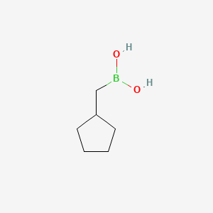 (Cyclopentylmethyl)boronic acid chemical structure (CAS 848029-29-8)
