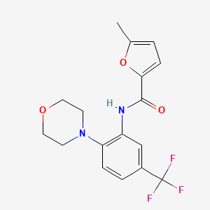 5-Methyl-N-(2-morpholino-5-(trifluoromethyl)phenyl)furan-2-carboxamide chemical structure (CAS 848057-98-7)