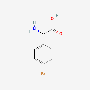 (S)-2-Amino-2-(4-bromophenyl)acetic acid chemical structure (CAS 848188-26-1)