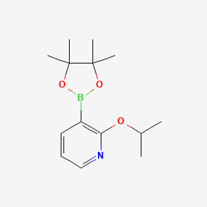 2-Isopropoxy-3-(4,4,5,5-tetramethyl-1,3,2-dioxaborolan-2-yl)pyridine chemical structure (CAS 848243-25-4)