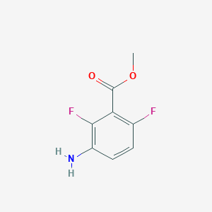 Methyl 3-amino-2,6-difluorobenzoate chemical structure (CAS 84832-02-0)