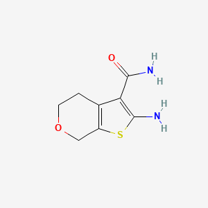 2-Amino-5,7-dihydro-4H-thieno[2,3-c]pyran-3-carboxamide chemical structure (CAS 848324-33-4)