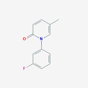 1-(3-Fluorophenyl)-5-methylpyridin-2(1H)-one chemical structure (CAS 848353-85-5)