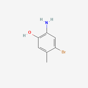 2-Amino-4-bromo-5-methylphenol chemical structure (CAS 848358-81-6)