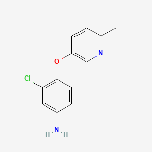 3-Chloro-4-((6-methylpyridin-3-yl)oxy)aniline chemical structure (CAS 848482-82-6)
