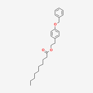 4-(Benzyloxy)phenethyl decanoate chemical structure (CAS 848484-93-5)