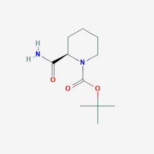 (R)-tert-Butyl 2-carbamoylpiperidine-1-carboxylate chemical structure (CAS 848488-91-5)
