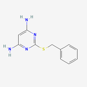 2-(Benzylthio)-4,6-pyrimidinediamine chemical structure (CAS 84890-62-0)