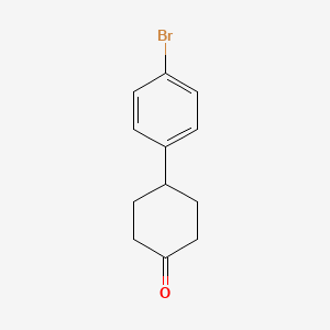 4-(4-Bromophenyl)cyclohexanone chemical structure (CAS 84892-43-3)