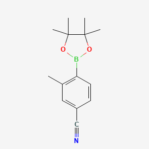 3-Methyl-4-(4,4,5,5-tetramethyl-1,3,2-dioxaborolan-2-yl)benzonitrile chemical structure (CAS 848953-05-9)