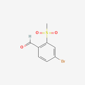 4-Bromo-2-(methylsulfonyl)benzaldehyde chemical structure (CAS 849035-77-4)