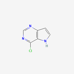 4-Chloro-5H-pyrrolo[3,2-d]pyrimidine chemical structure (CAS 84905-80-6)