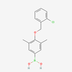 (4-((2-Chlorobenzyl)oxy)-3,5-dimethylphenyl)boronic acid chemical structure (CAS 849052-15-9)