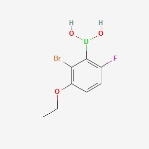 (2-Bromo-3-ethoxy-6-fluorophenyl)boronic acid chemical structure (CAS 849052-19-3)