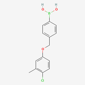 (4-((4-Chloro-3-methylphenoxy)methyl)phenyl)boronic acid chemical structure (CAS 849052-25-1)