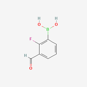 (2-Fluoro-3-formylphenyl)boronic acid chemical structure (CAS 849061-98-9)