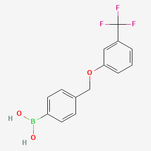 (4-((3-(Trifluoromethyl)phenoxy)methyl)phenyl)boronic acid chemical structure (CAS 849062-03-9)