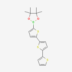 2-([2,2':5',2''-Terthiophen]-5-yl)-4,4,5,5-tetramethyl-1,3,2-dioxaborolane chemical structure (CAS 849062-17-5)