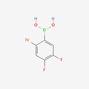 (2-Bromo-4,5-difluorophenyl)boronic acid chemical structure (CAS 849062-34-6)