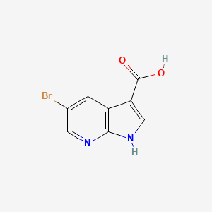 5-Bromo-1H-pyrrolo[2,3-b]pyridine-3-carboxylic acid chemical structure (CAS 849068-61-7)