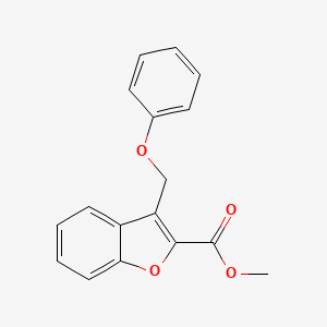 Methyl 3-(phenoxymethyl)benzofuran-2-carboxylate chemical structure (CAS 849128-64-9)
