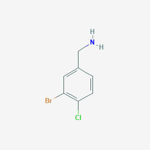 3-Bromo-4-chlorobenzylamine chemical structure (CAS 849367-49-3)