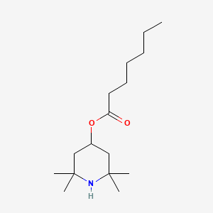 2,2,6,6-Tetramethylpiperidin-4-yl heptanoate chemical structure (CAS 849461-90-1)