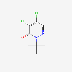2-(tert-Butyl)-4,5-dichloropyridazin-3(2H)-one chemical structure (CAS 84956-71-8)