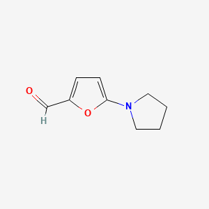5-(Pyrrolidin-1-yl)furan-2-carbaldehyde chemical structure (CAS 84966-28-9)