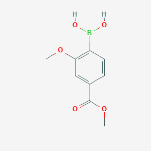 (2-Methoxy-4-(methoxycarbonyl)phenyl)boronic acid chemical structure (CAS 849758-14-1)
