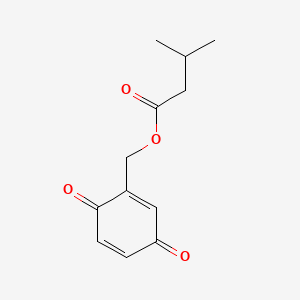 (3,6-Dioxocyclohexa-1,4-dien-1-yl)methyl 3-methylbutanoate chemical structure (CAS 849762-24-9)