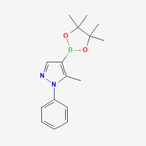 5-Methyl-1-phenyl-4-(4,4,5,5-tetramethyl-1,3,2-dioxaborolan-2-yl)-1H-pyrazole chemical structure (CAS 849776-88-1)