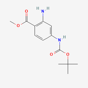 Methyl 2-amino-4-((tert-butoxycarbonyl)amino)benzoate chemical structure (CAS 849792-91-2)