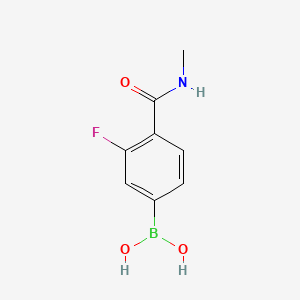 (3-Fluoro-4-(methylcarbamoyl)phenyl)boronic acid chemical structure (CAS 849833-86-9)