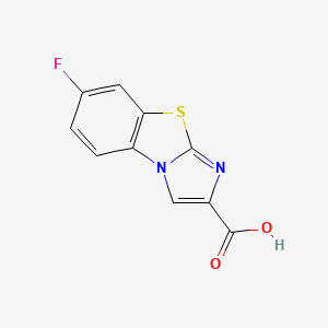 7-Fluorobenzo[d]imidazo[2,1-b]thiazole-2-carboxylic acid chemical structure (CAS 849924-90-9)