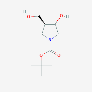 (3S,4S)-tert-Butyl 3-hydroxy-4-(hydroxymethyl)pyrrolidine-1-carboxylate chemical structure (CAS 849935-87-1)