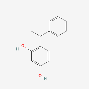4-(1-Phenylethyl)benzene-1,3-diol chemical structure (CAS 85-27-8)