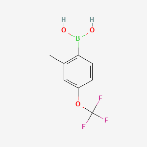 2-Methyl-4-(trifluoromethoxy)phenylboronic acid chemical structure (CAS 850033-39-5)