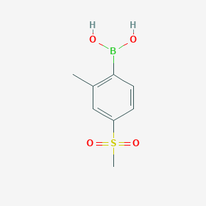 (4-Methanesulfonyl-2-methylphenyl)boronic acid chemical structure (CAS 850033-50-0)