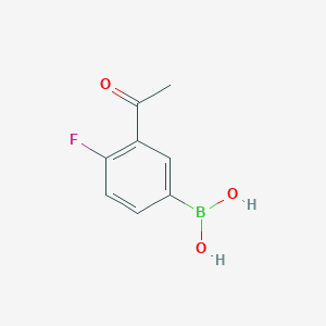 (3-Acetyl-4-fluorophenyl)boronic acid chemical structure (CAS 850198-68-4)