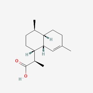 (R)-2-((1R,4R,4aS,8aS)-4,7-Dimethyl-1,2,3,4,4a,5,6,8a-octahydronaphthalen-1-yl)propanoic acid chemical structure (CAS 85031-59-0)