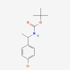 tert-Butyl (1-(4-bromophenyl)ethyl)carbamate chemical structure (CAS 850363-42-7)